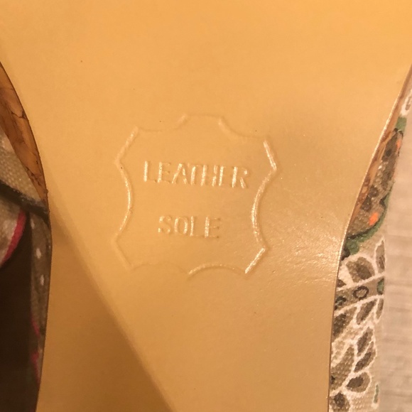 Unlisted Paisley Fabric Peep Toe Heels - Picture 10 of 12